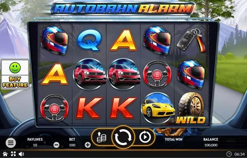 Autobahn Aalarm Apparat Gaming Slot Main Screen Reels