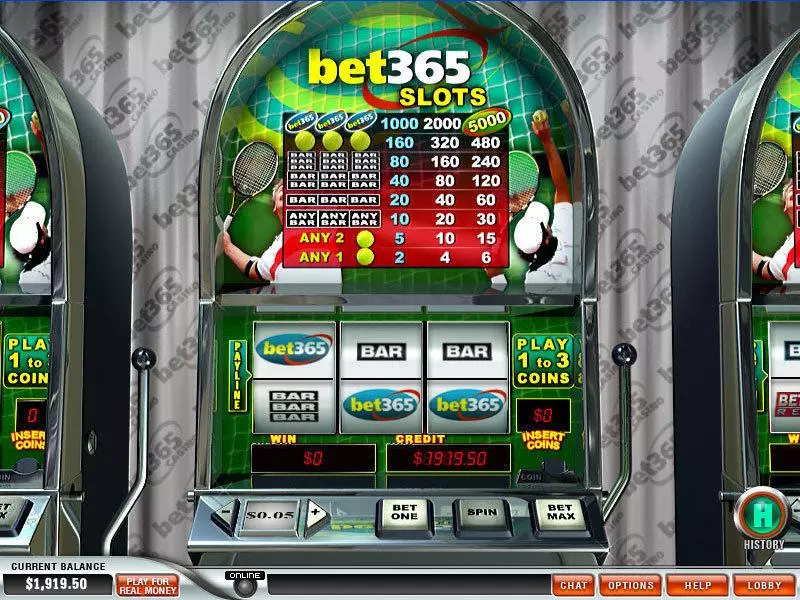 Bet 365 PlayTech Slot Main Screen Reels