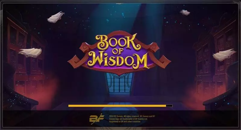 Book Of Wisdom BF Games Slot Introduction Screen