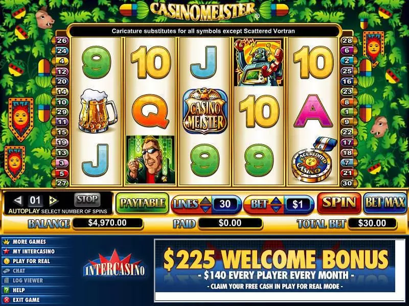 CasinoMeister CryptoLogic Slot Main Screen Reels