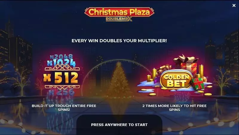 Christmas Plaza DoubleMax Yggdrasil Slot Info and Rules