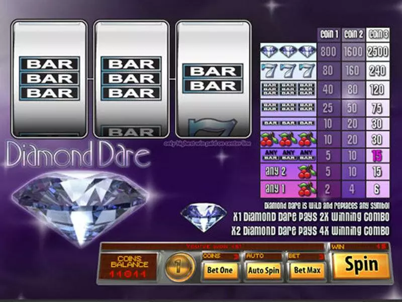 Diamond Dare Saucify Slot Main Screen Reels