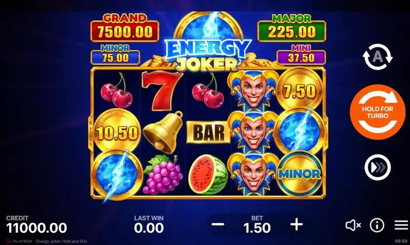 Energy Joker - Hold and Win Playson Slot Main Screen Reels