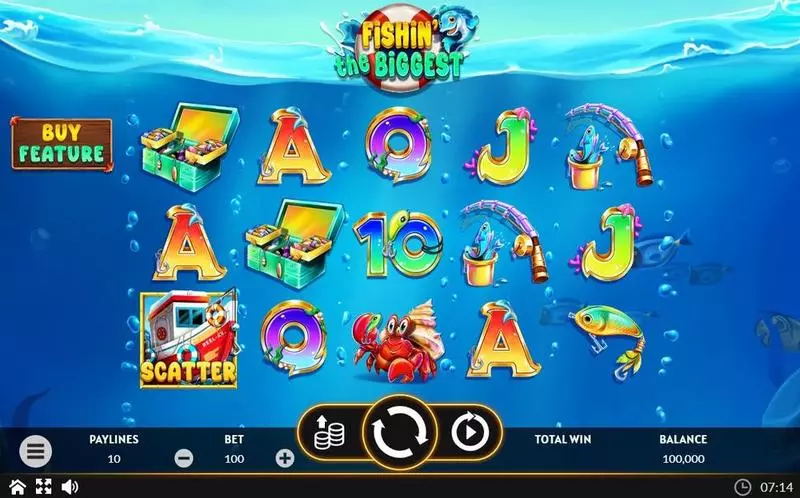 Fishing the Biggest Apparat Gaming Slot Main Screen Reels