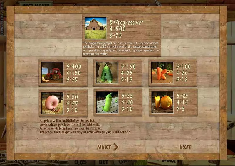 Fortune Farm Sheriff Gaming Slot Info and Rules
