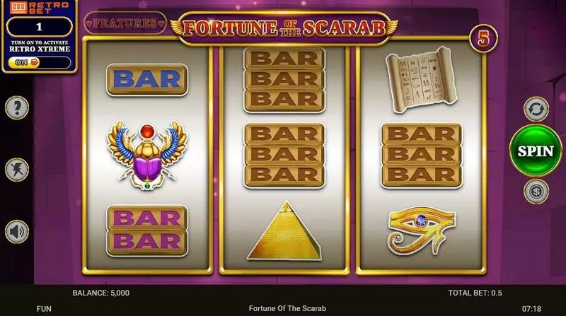 Fortune Of The Scarab Spinomenal Slot Main Screen Reels