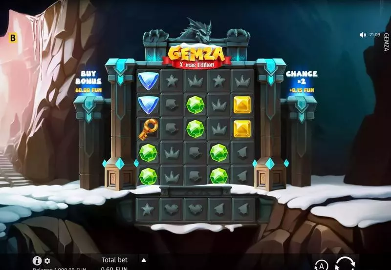 Gemza X-mas BGaming Slot Main Screen Reels