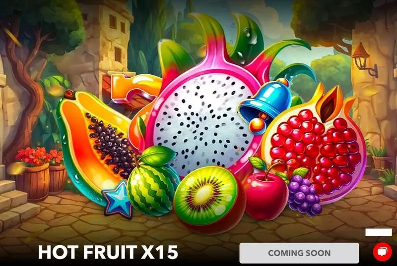Hot Fruit x15 Mascot Gaming Slot Introduction Screen