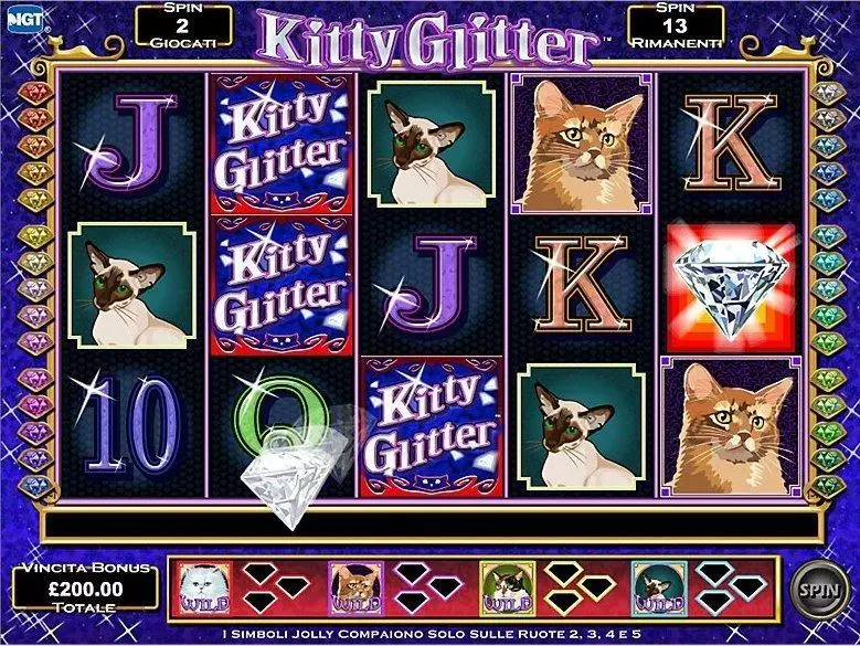 Kitty Glitter IGT Slot Introduction Screen