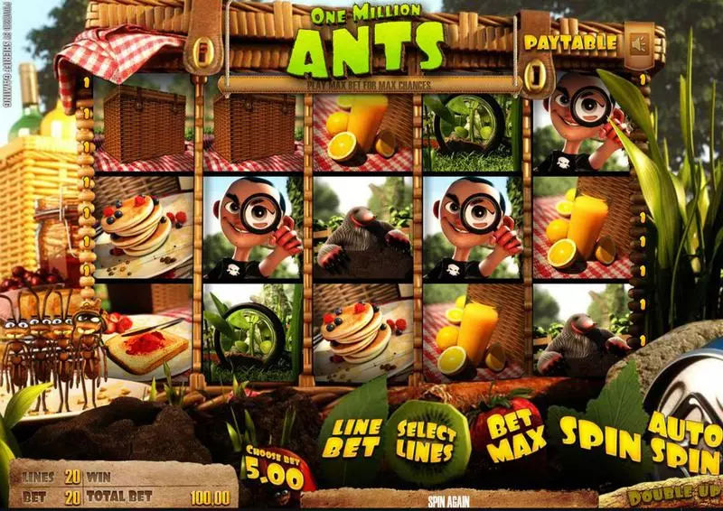 One Million Ants Sheriff Gaming Slot Main Screen Reels