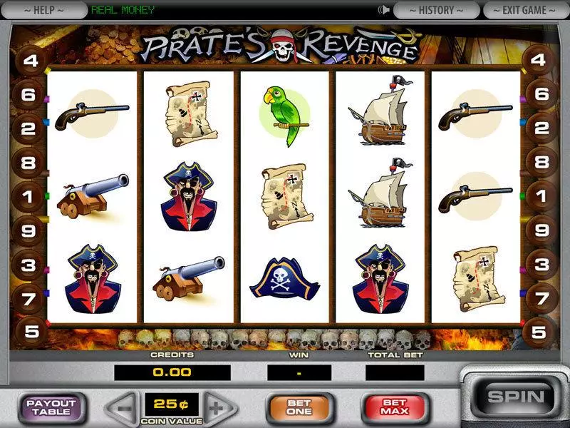 Pirate's Revenge DGS Slot Main Screen Reels