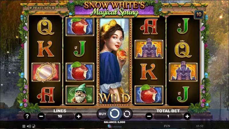 Snow White’s Magical Spring Spinomenal Slot Main Screen Reels