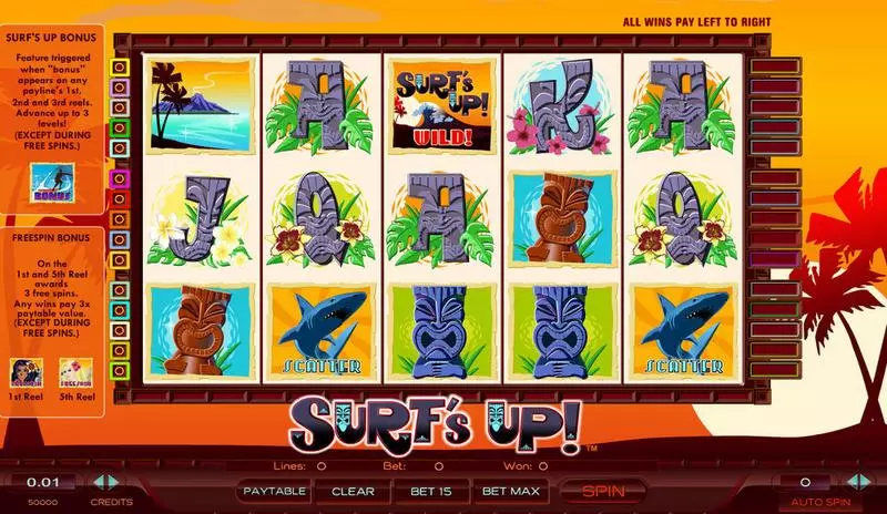 Surf's Up Amaya Slot Main Screen Reels