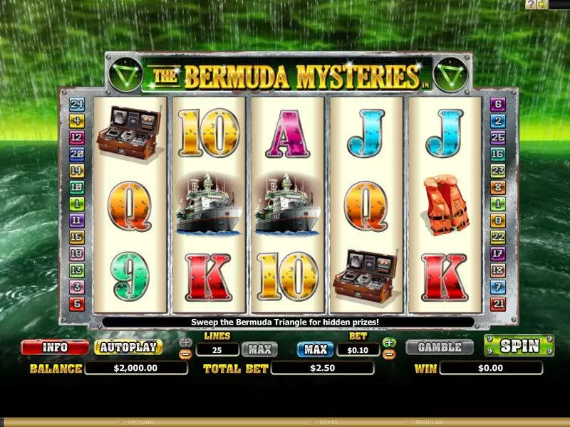 The Bermuda Mysteries Microgaming Slot Main Screen Reels