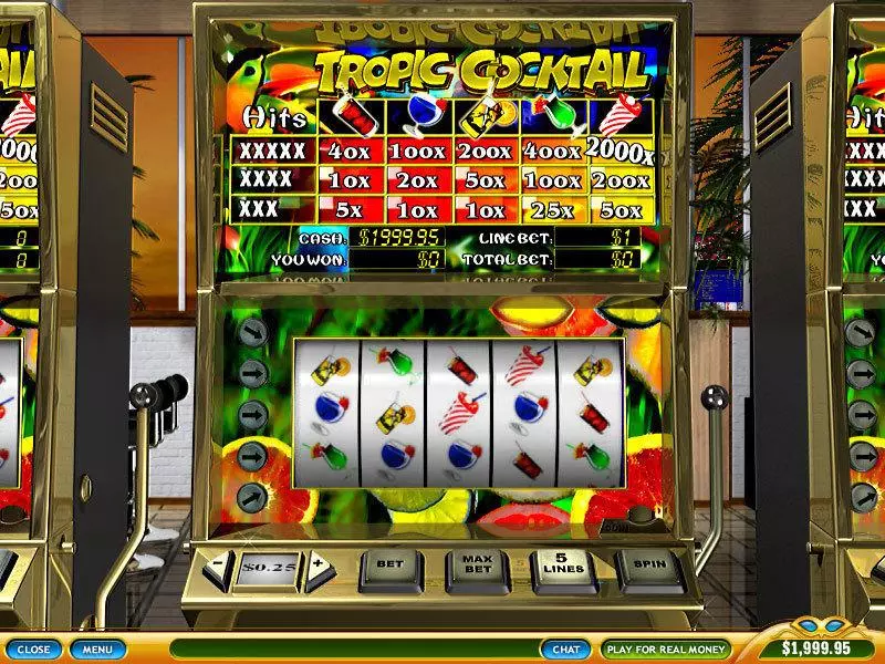 Tropic Cocktail PlayTech Slot Main Screen Reels