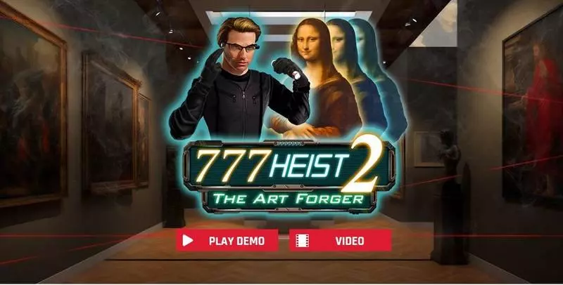 777 Heist 2 The Art Forgery Red Rake Gaming Slot Introduction Screen