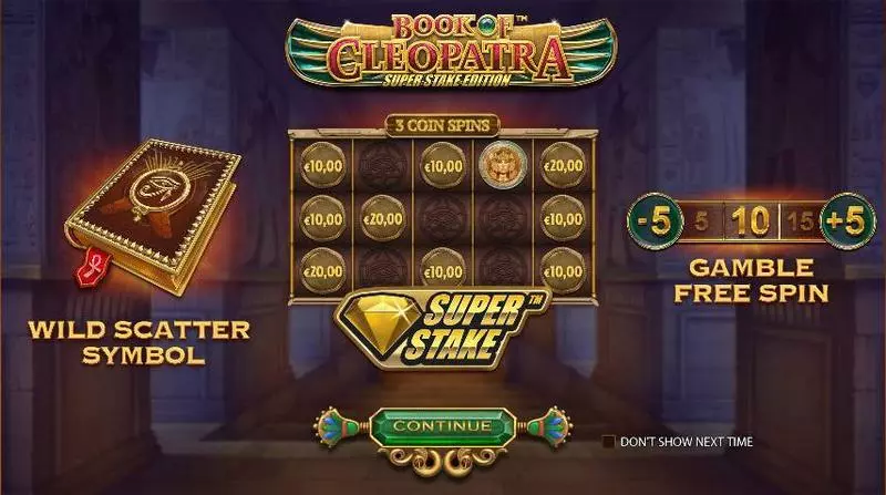 Book of Cleopatra Super Stake Edition StakeLogic Slot Info and Rules