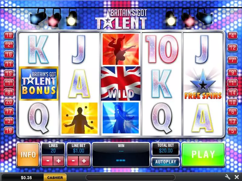 Britain's Got Talent Ash Gaming Slot Introduction Screen