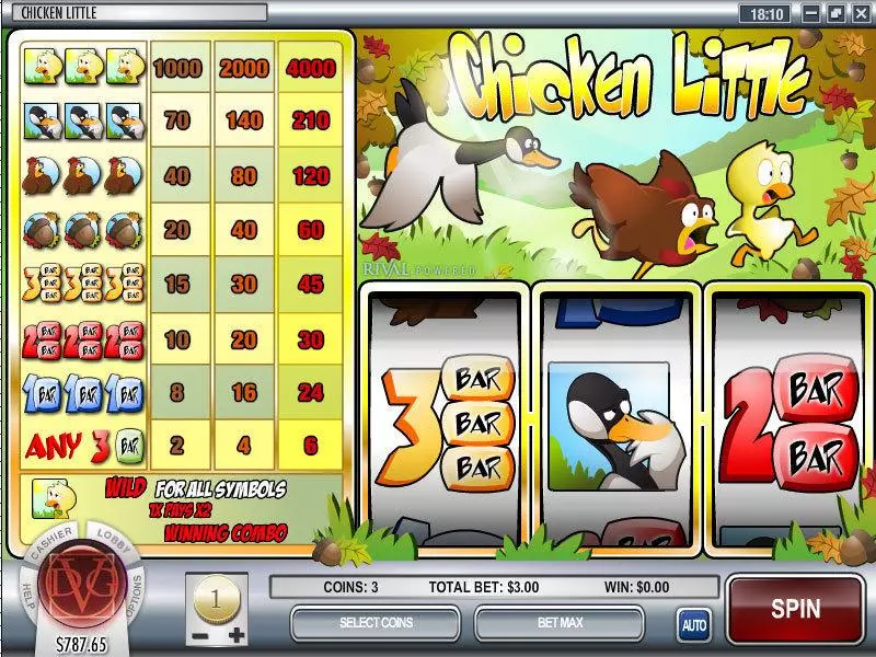 Chicken Little Rival Slot Main Screen Reels