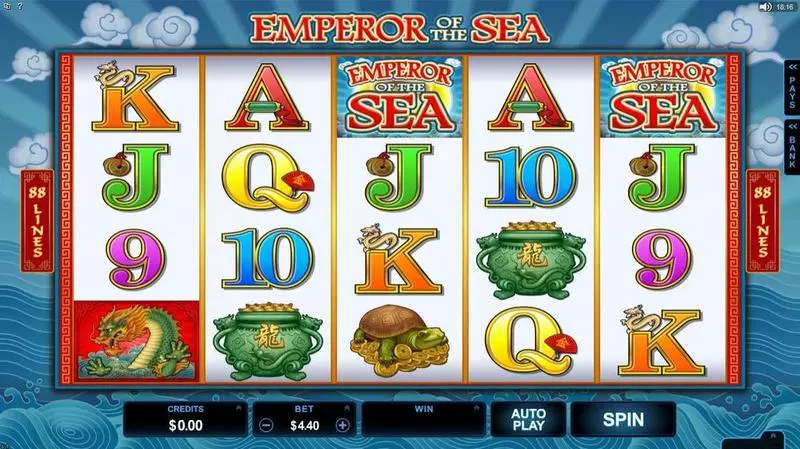 Emperor of the Sea Microgaming Slot Main Screen Reels