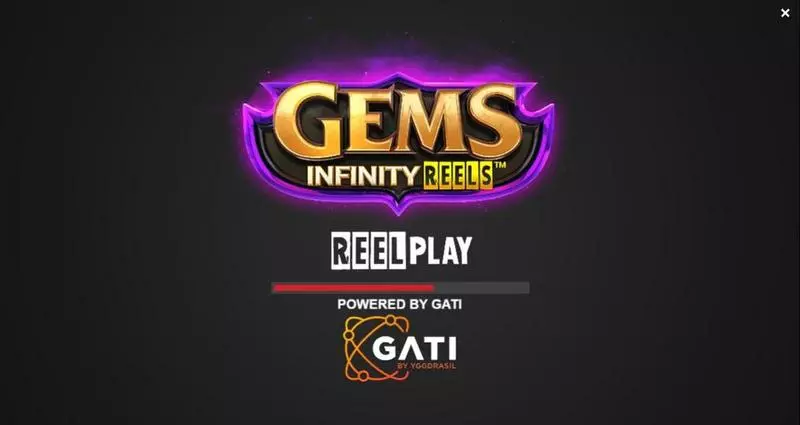 Gems Infinity Reels ReelPlay Slot Introduction Screen