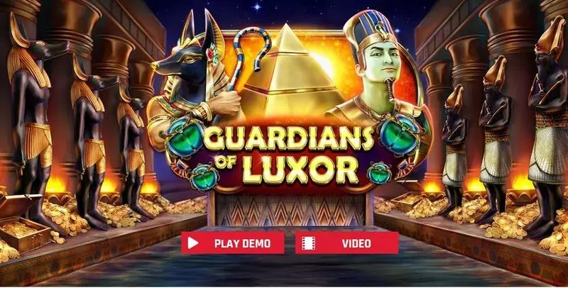 Guardians of Luxor Red Rake Gaming Slot Introduction Screen