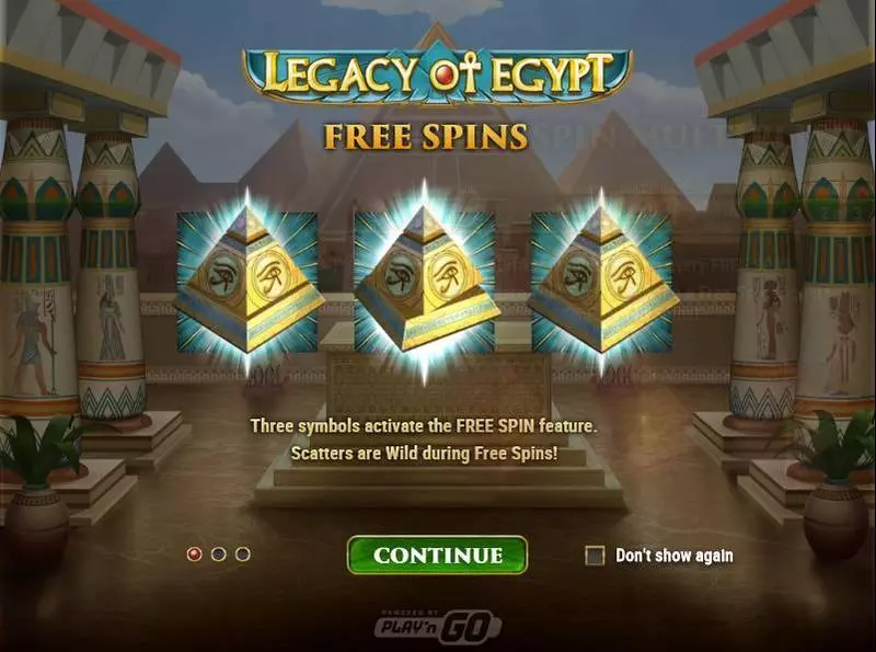 Legacy of Egypt Play'n GO Slot Free Spins Feature