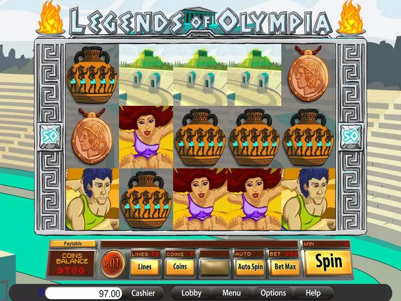 Legends of Olympia Saucify Slot Main Screen Reels
