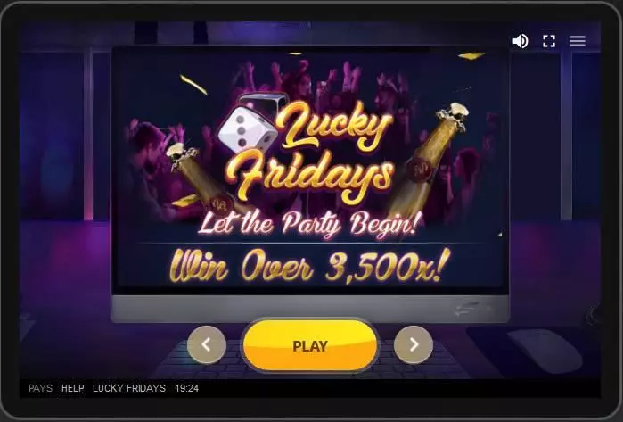 Lucky Fridays Red Tiger Gaming Slot Main Screen Reels