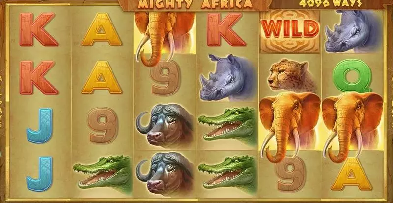 Mighty Africa Playson Slot Main Screen Reels