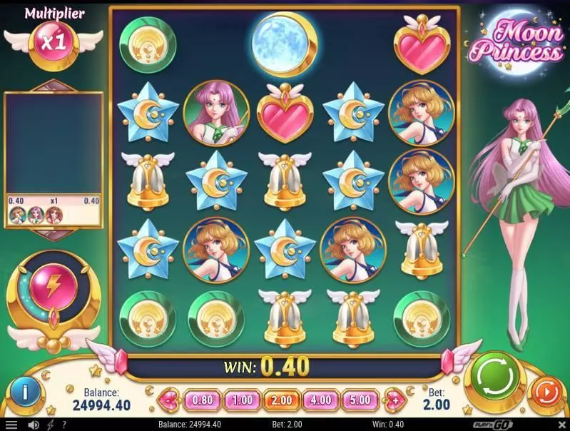 Moon Princess Play'n GO Slot Main Screen Reels