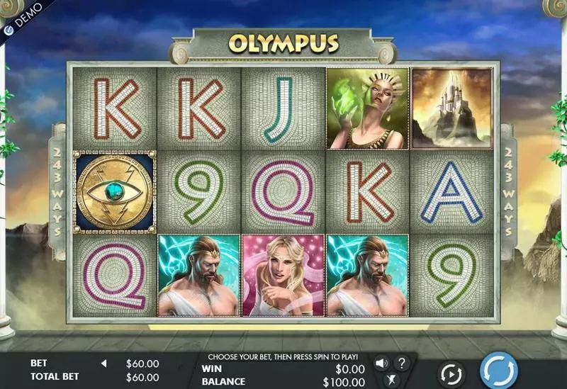 Olympus Genesis Slot Main Screen Reels