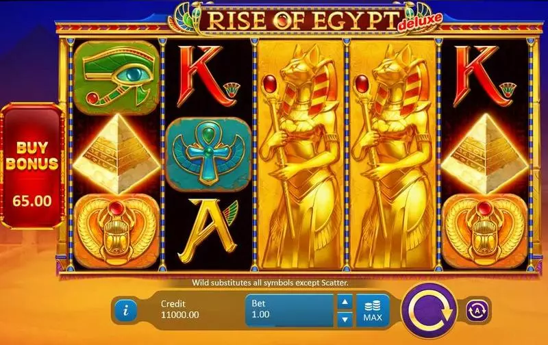 Rise of Egypt Deluxe Playson Slot Main Screen Reels