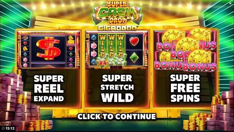 Super Cash Drop Gigablox Bang Bang Games Slot Info and Rules