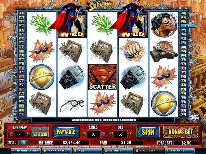 Superman Amaya Slot Main Screen Reels