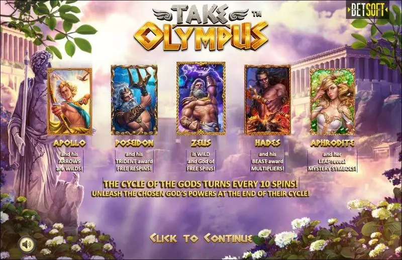 Take Olympus BetSoft Slot Info and Rules