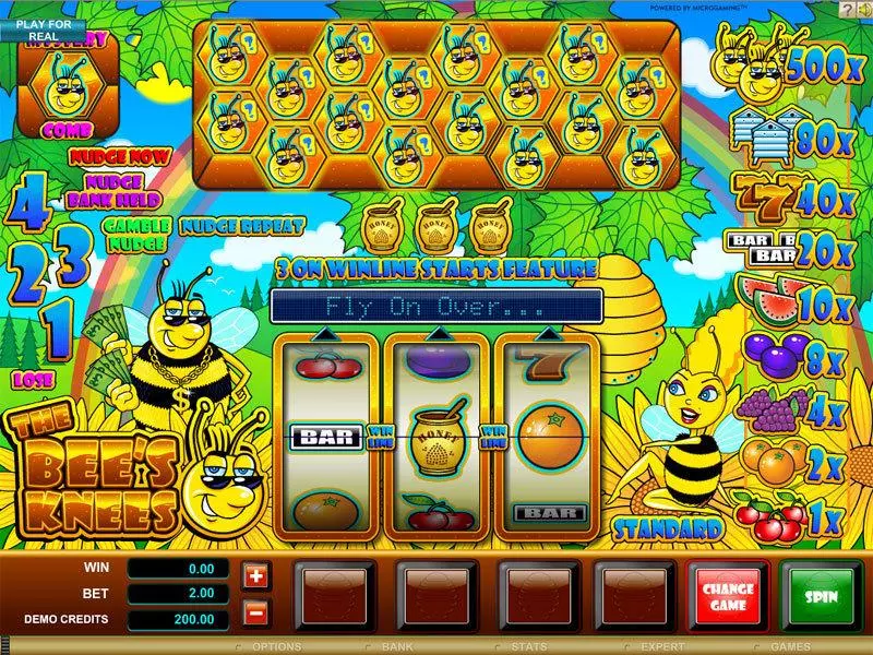 The Bees Knees Microgaming Slot Main Screen Reels