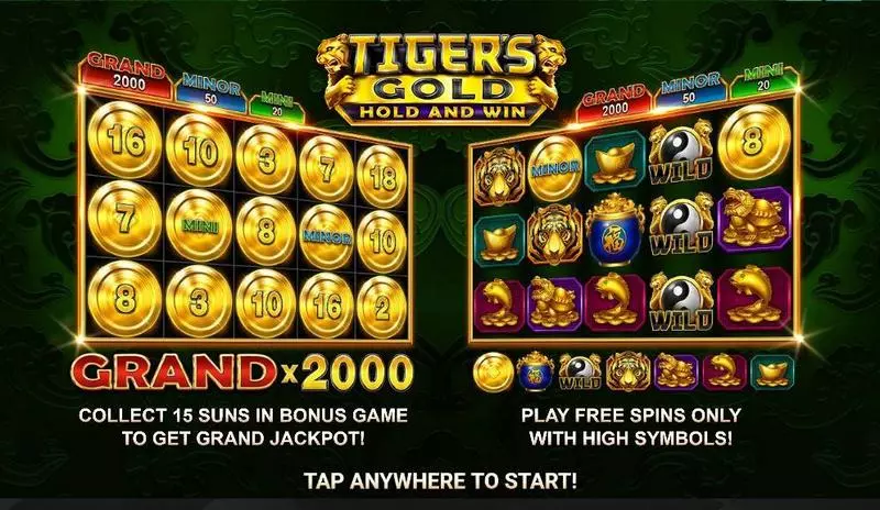 Tiger's Gold: Hold and Win Booongo Slot Info and Rules