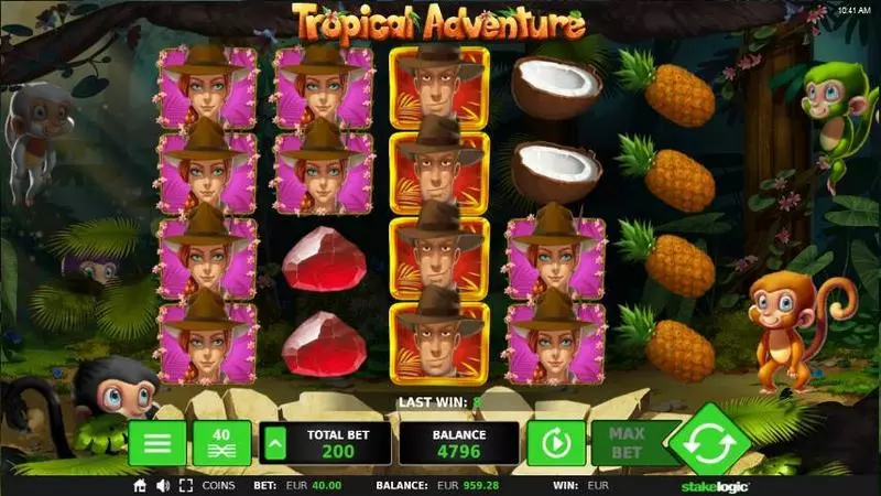 Tropical Adventure StakeLogic Slot Main Screen Reels