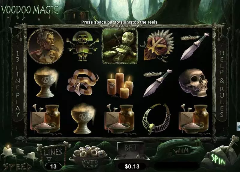 Voodoo Magic RTG Slot Main Screen Reels